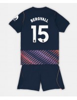 Tottenham Hotspur Lucas Bergvall #15 Venkovní dres pro děti 2026-27 Krátký Rukáv (+ trenýrky)